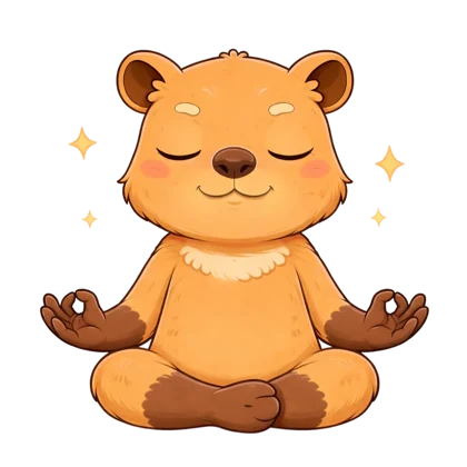 Capybara meditating