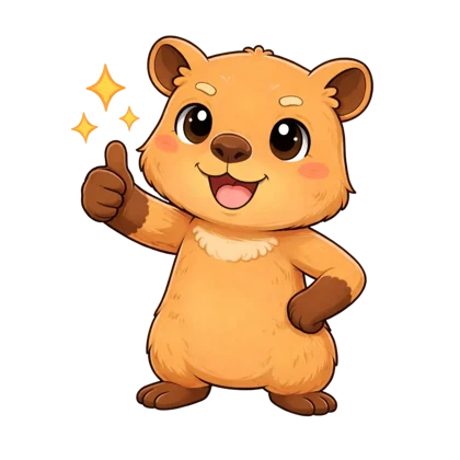 Capybara with a thumbs up
